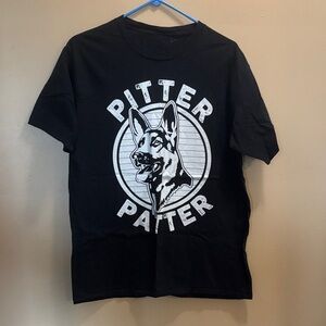 Black Graphic T-Shirt with Dog Design